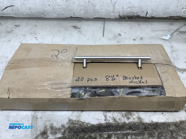 Lot 2-99001 - (20) 8-1/2" Brushed Nickel Cabinet Door Handles