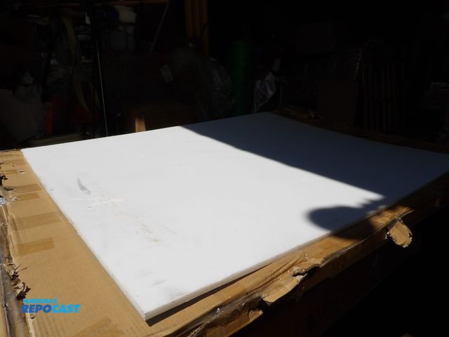 Lot 2-58338 - new 4ftx.5ftx 1/2" Polyethylene sheet, white, 5,800 psi Tensile St Strength, NO Break