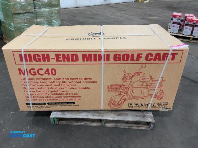 Lot 2-21886 - New SDLANCH MGC40 3-Wheel Mini Electric Golf Cart / Scooter, 60 Volt, Three Speed, 2-Passenger, Pneu...