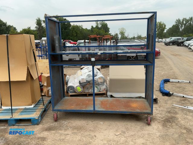 Lot 2-24711 - Large blue 3 shelf industrial cart approx. 76”x30”x78”