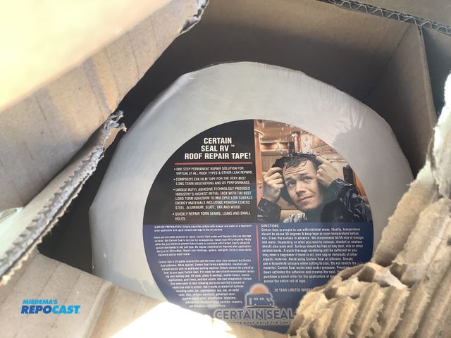 Lot 2-34839 - Skid lot of Certain Seal CAA3.6mm50 RV Roof Repair tape. Aluminum, 3” width by 0.6mm thickness