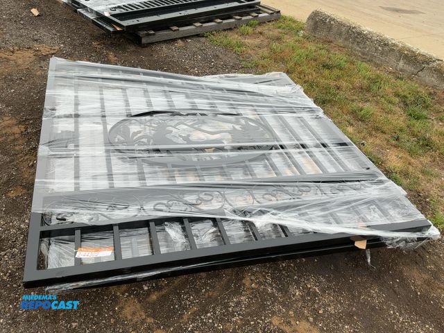 Lot 2-44302 - New Chery Industrial 14’ Bi-Parting Gate with Elk Design, each section of gate measures approx. 84” ...