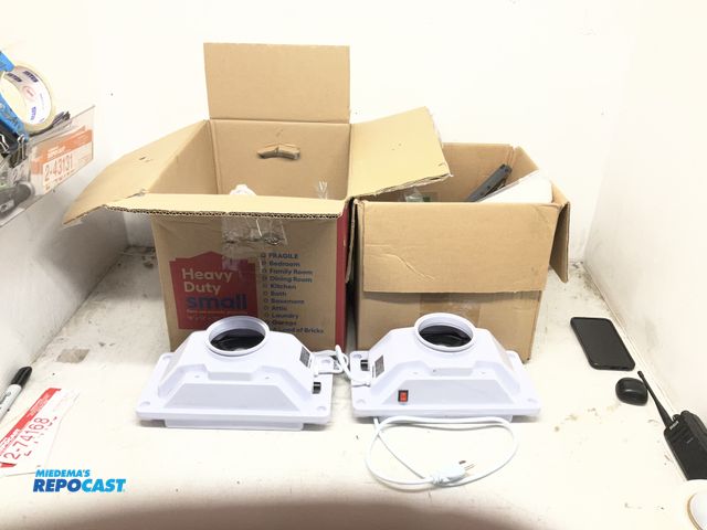 Lot 2-74168 - Lot of (2) Boxes of Assorted Supplies Including Nail Dust Collectors, Tie Downs, Push Button Latch, ...