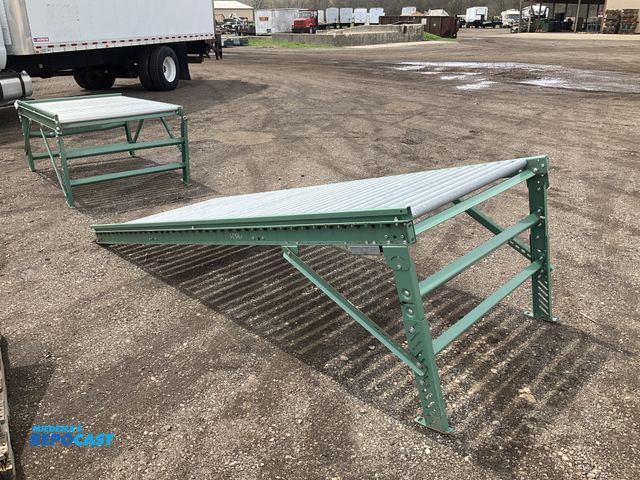 Lot 2-34934 - 2-piece section of 44”W gravity roller conveyor, 16’ long overall - one piece is 6’L and the other i...