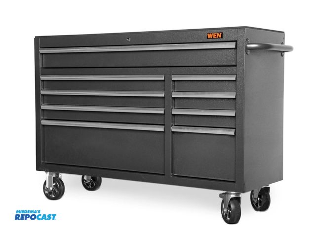 Lot 2-13778 - WEN GG532B 52-Inch Premium Rolling 9-drawer Tool Cabinet with Heavy Duty 21-Gauge Powder-Coated Stee...