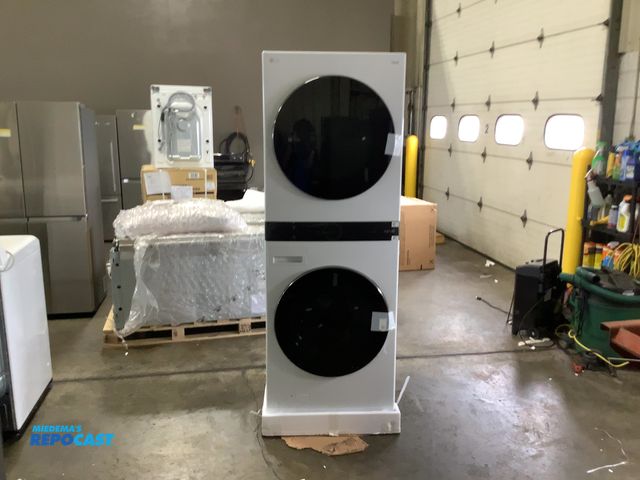 Lot 2-55263 - Scratch & Dent Electric Free Standing LG ThinQ WKEX200HWA Stackable Washer & Dryer Set