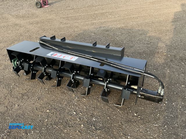 Lot 2-44067 - New JCT 72” Hydraulic Rototiller Skid Steer Attachment, Universal Quick Attach, has hydraulic hoses ...