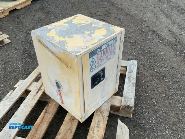Lot 2-40664 - Used Justrite Sure-Grip EX Flammable Liquid Storage Cabinet, 4 Gallon Capacity, 17"x17"x22" tall