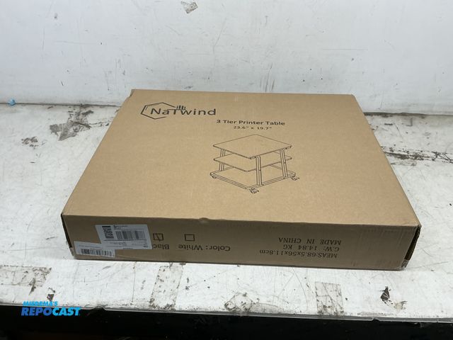 Lot 2-15208 - Natwind 3 Tier Printer Stand,Rolling Printer Table with Adjustable Storage Shelf for Home Office Org...