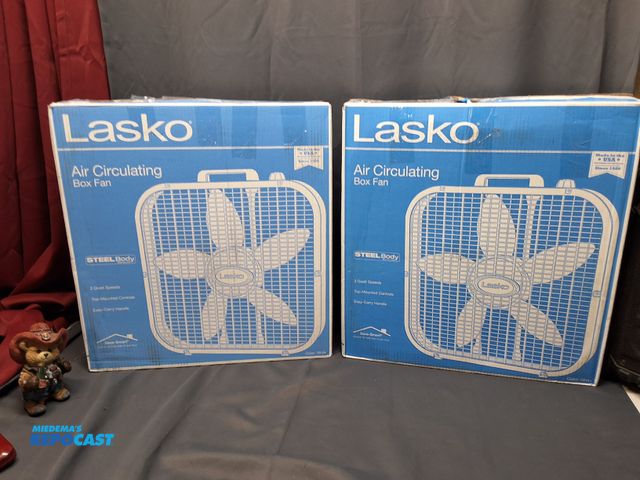 Lot 2-69508 - (2) LASKO AIR CIRCULATING BOX FANS