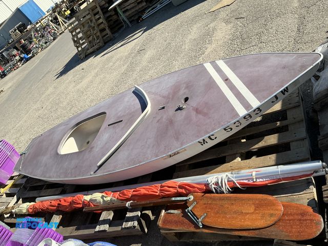 Lot 2-35733 - Alcort Sunfish sailboat 14' complete with sail, mast, boom, centerboard,
rudder