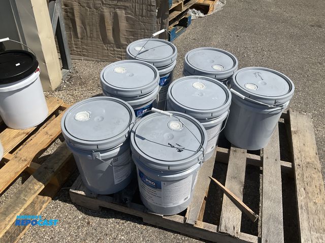 Lot 2-95119 - (7) 5gal. buckets of Sherwin Williams Waterborne Dry-Fall Paint (mixed colors)