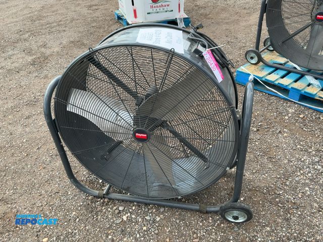 Lot 2-20430 - Dayton 36" Industrial Direct Drive Fan, adjustable angle, guards are loose, plug on power cord broke...