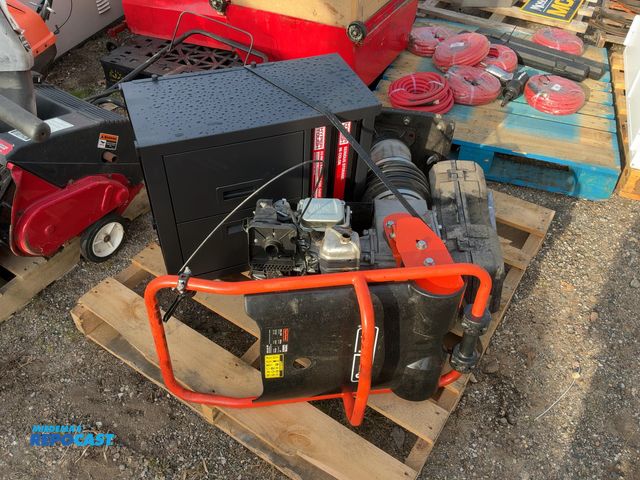 Lot 2-67502 - Skid Lot of a SuperHandy Tamping Rammer, Black Jack Hydraulic Trolley Jack, and a Hyper Tough Tool C...