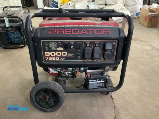Lot 2-60765 - Predator 9000 Portable Gas Powered Electric Start Recoil Start Generator