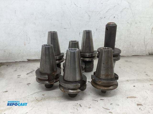 Lot 2-65740 - Lot of (7) various sized mill tool holders