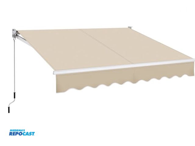 Lot 2-75711 - Yaheetech 8 × 7 Ft Manual Retractable Patio Awning, Sun Shade Awning with Manual Crank Handle
