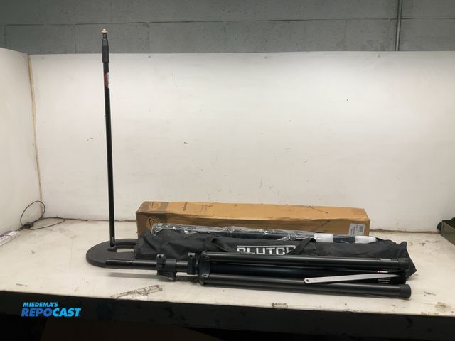 Lot 2-73416 - Pair of Peak Speaker Stands and a pair of Clutch Tripods