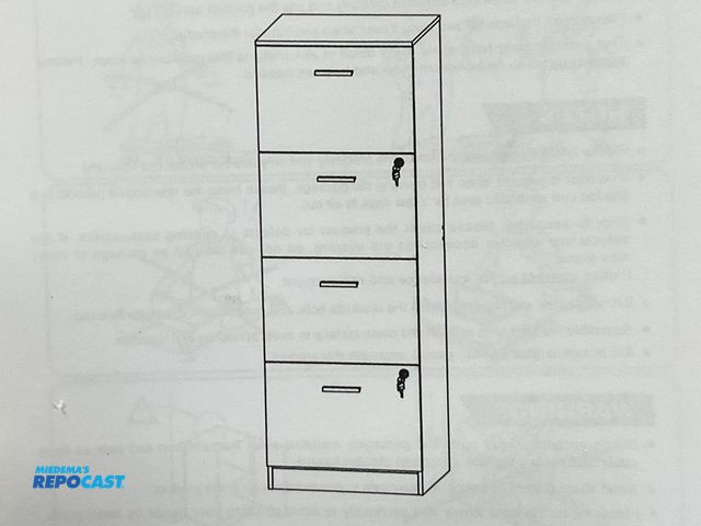 Lot 2-27994 - Devaise Furniture AWJG024 four drawer File Cabinet (white)