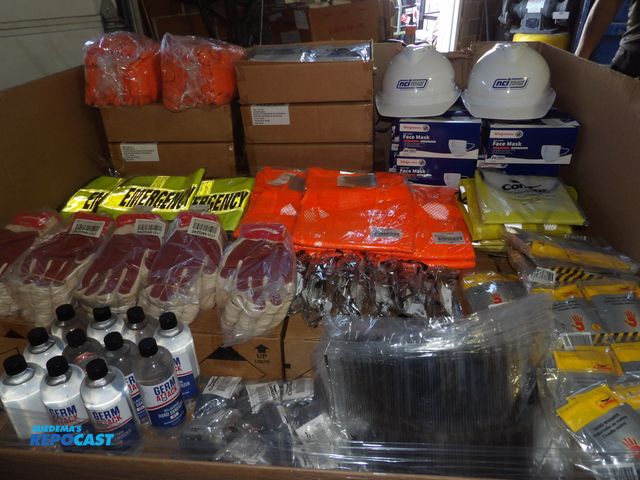 Lot 2-53057 - Pallet load of new asst. safety products: vest, hats, glasses, gloves, mask, &amp; much more!