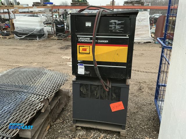 Lot 2-93660 - Lot of (2) forklift battery chargers 1- Enersys enforcer ferro model EF318865 ser no MJ190816 Ac vol...