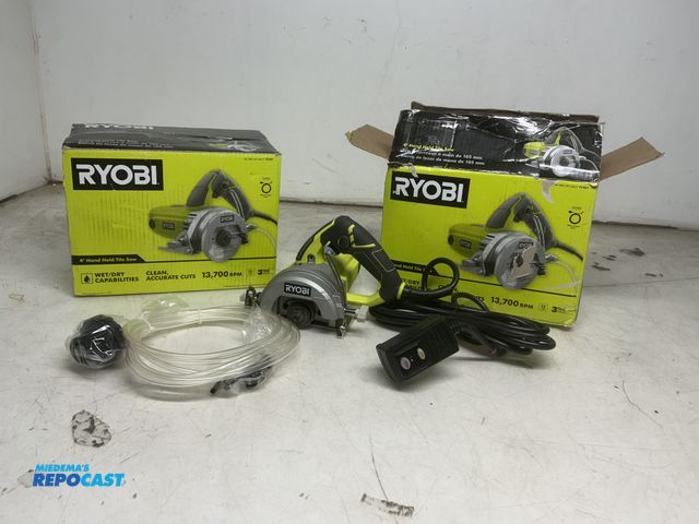 Lot 2-65772 - Lot of (2) Ryobi 4" Hand Held Tile Saws