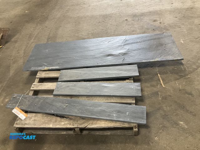 Lot 2-43444 - (4) pieces of 3/4” thick cultured stone: two are 6” x 31-3/4”, one 6” x 48-1/2” and one 20” x 68”, u...