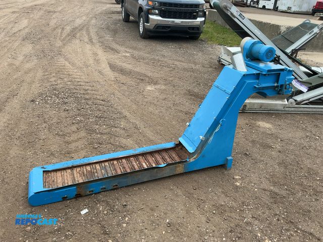 Lot 2-34453 - Chip Conveyor, 220/380 Volt 3 Phase Motor, approx. 88” long overall, 9” wide conveyor, Works