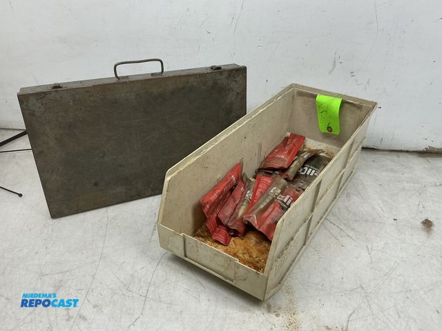 Lot 2-69028 - Lot of (7) Helicoil thread repair kits, and a metal tool box of various sized metal springs