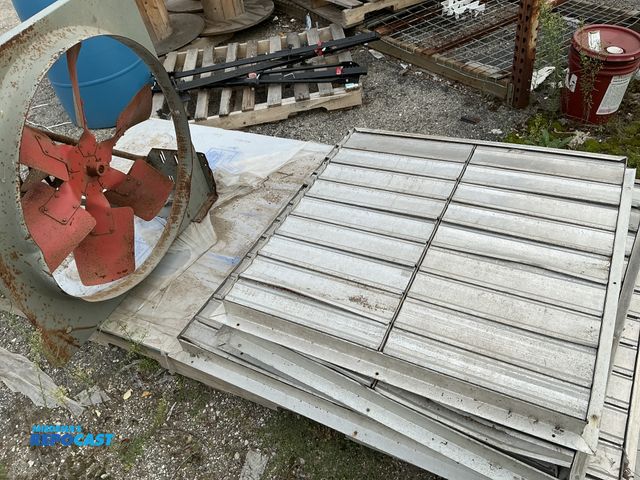 Lot 2-27087 - (1) Lot of (3) 36" x 36" Wall Louvers, (1) 36" Farm Fan, and (1) 48" x 48" Wall Louver