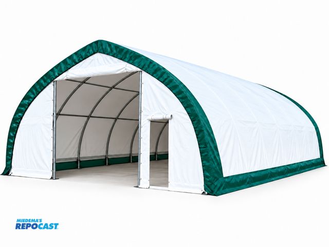 Product 2-2679810 - (1) New Suihe 32'Wx40'Lx16'T PE Fabric Shelter Building, hot dipped galvanized steel tubing, 12'x12'...