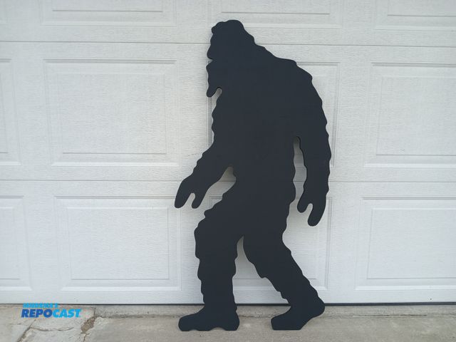 Lot 2-76908 - New Bigfoot made from 3/4-in wood and measures 46 and 1/2 in tall pretty much 4 ft would be a great ...