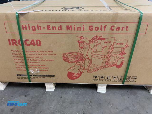Lot 2-42711 - New SDLANCH IRGC40 3-Wheel Mini Electric Golf Cart / Scooter, 60 Volt, 600 Watt Motor, Three Speed, ...