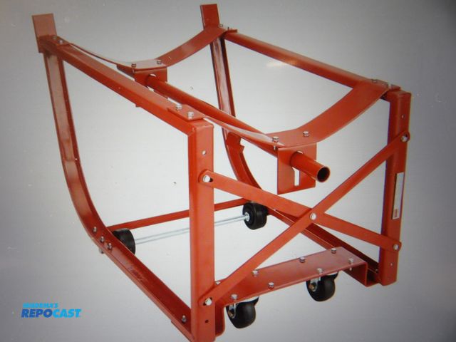 Lot 2-51070 - dayton drum cradle cart, for 55 gallon drum, 31"l x 19"w, 15" dispensing height, #3BA26