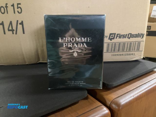 Lot 2-92420 - New in box L'Homme Prada milano perfume spray - 17o.z.