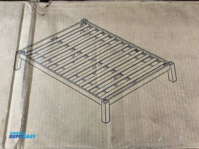 Lot 2-27311 - Zinus BFOH-WN-Q Walnut Queen Platform Bed Frame