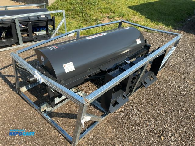 Lot 2-43972 - New JCT 72” Hydraulic Broom Skid Steer Attachment, Universal Quick Attach, Manual Angle, approx. 66”...