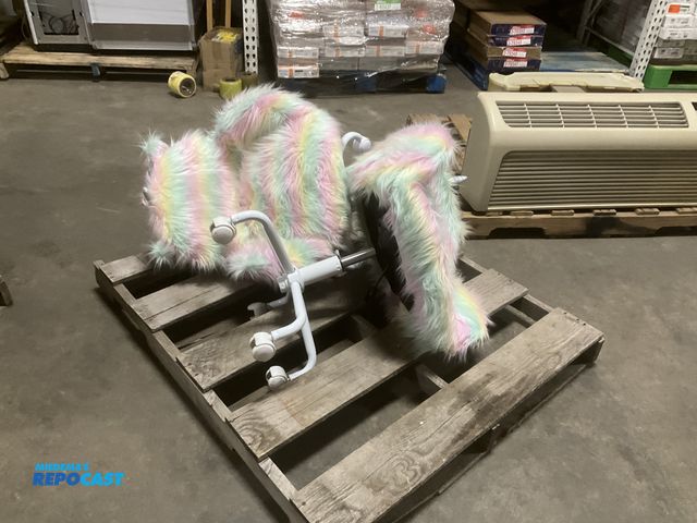 Lot 2-65647 - Set of (2) HOMCOM Other Fluffy Unicorn Office Chairs