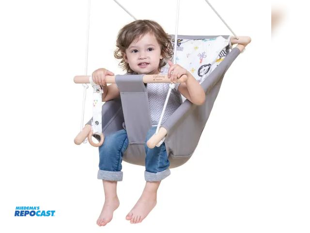 Lot 2-93843 - Canvas Baby Hammock Swing Indoor and Outdoor with Safety Belt and Mounting Hardware
