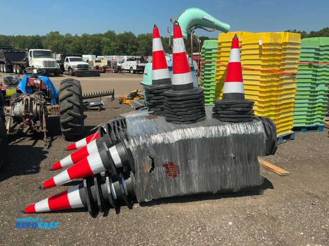Lot 2-20365 - Approx. (250) New SDLANCH Black Traffic Cones with Reflective Tape, approx. 15-1/4”x15-1/4” base and...