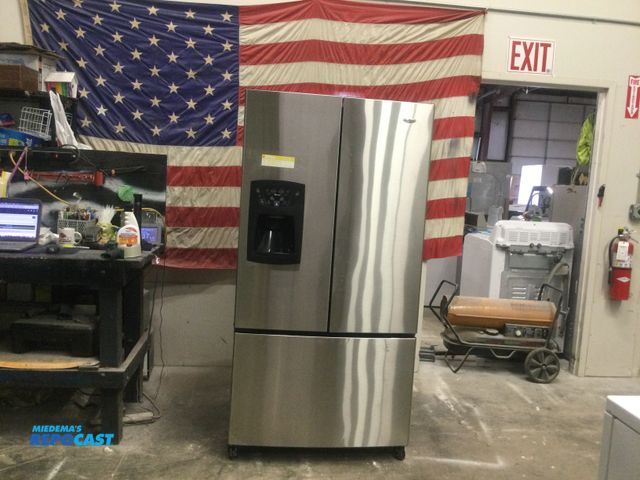 Lot 2-59571 - Amana french door Refrigerator/Freezer Amana french door
indoor ice and water
beverage chiller tempe...