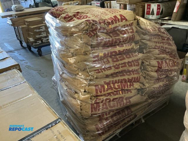 Lot 2-77083 - Skid lot of bags of magma fiber acid soluble LCM and sweep material