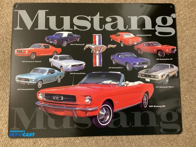Lot 2-92862 - New metal sign. Ford Mustang. Measures 12” X 15” and has holes for hanging.