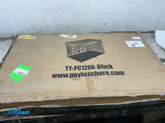 Lot 2-33716 - XL dog cage with tray measures approximately 47” x 29” x 30”