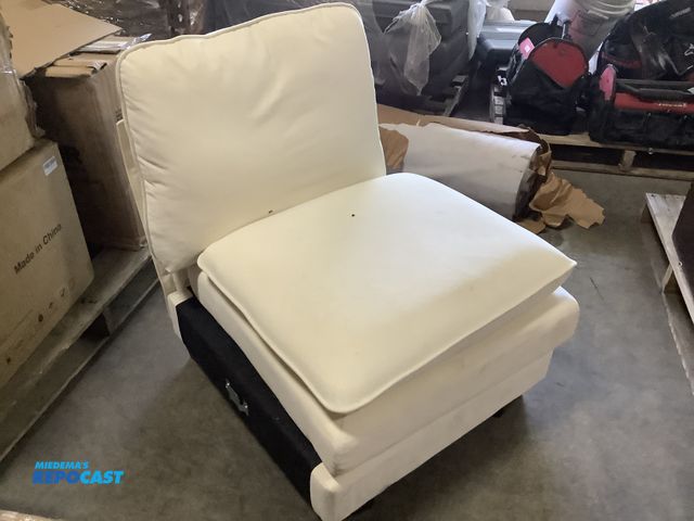 Lot 2-76939 - White fabric couch piece for an rv 24” x 30” x 32”