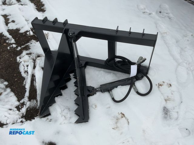 Lot 2-42202 - New JCT Tree / Post Puller Skid Steer Attachment, Universal Quick Attach, Has Hydraulic Hoses with Q...