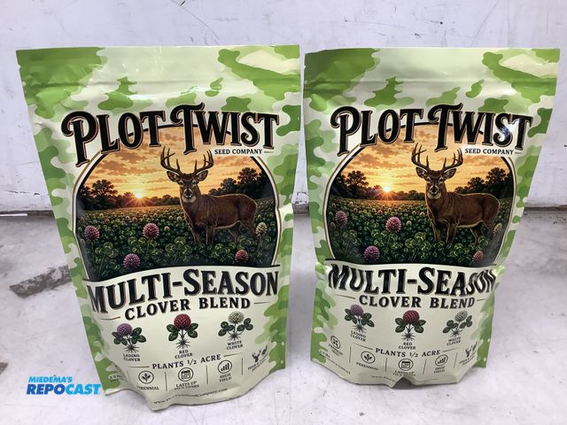 Lot 2-62840 - Lot of (2) 3.5lbs plot twist seed company multi season blend clover blend