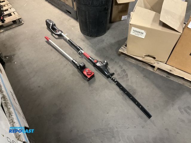 Lot 2-74165 - Lot of (1) MZK SG1603 40V Pole Hedge Trimmer, No Battery, and (1) Partial MZK SG1604 40V Pole Chains...