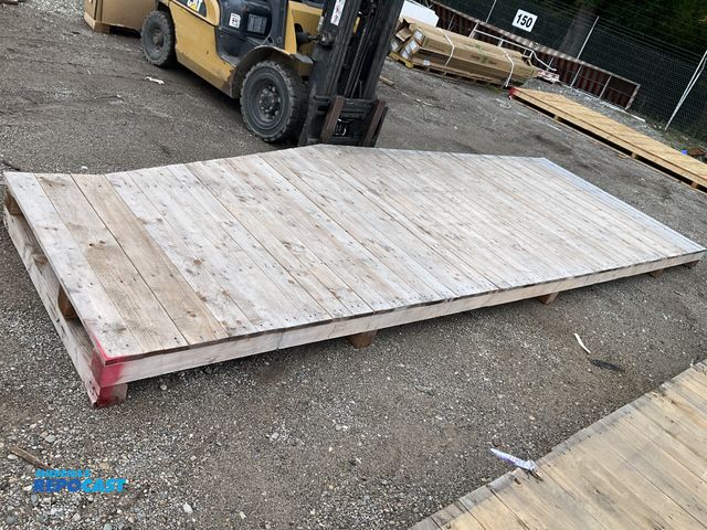 Lot 2-33610 - Wooden Instant Deck measuring 224 x 78.5” x 9” (short side measures 132” long)