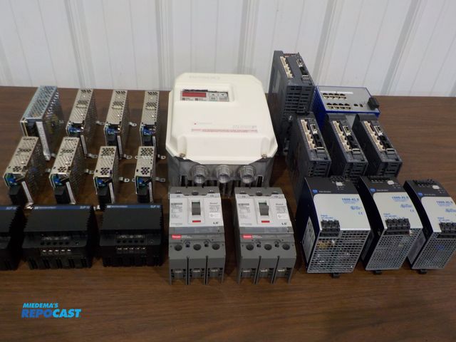 Lot 2-34091 - Lot of (22) electrical supply items. (3) Allen Bradley 1606-XLS power supply. (3) Mitsubishi AC serv...